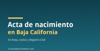 Acta de nacimiento en Baja California