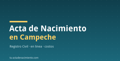 Acta de Nacimiento en Campeche