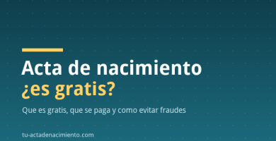 Acta de nacimiento gratis