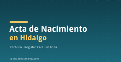 Acta de Nacimiento en Hidalgo