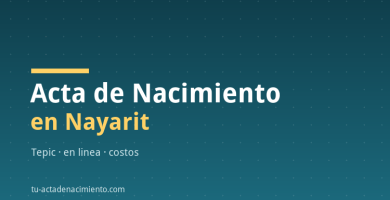Acta de Nacimiento en Nayarit