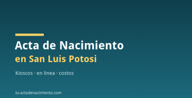 Acta de Nacimiento en San Luis Potosi