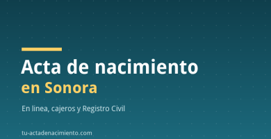 Acta de nacimiento en Sonora