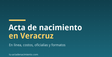 Acta de nacimiento en Veracruz