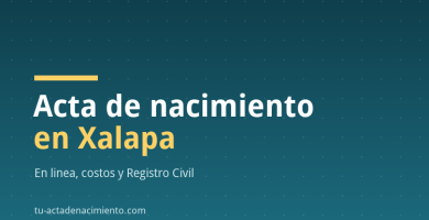 Acta de nacimiento en Xalapa