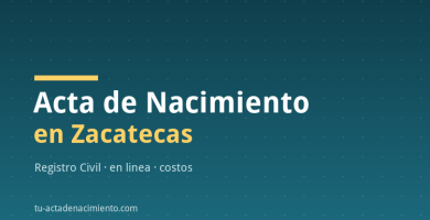 Acta de Nacimiento en Zacatecas