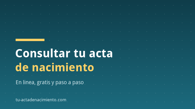 Consultar acta de nacimiento