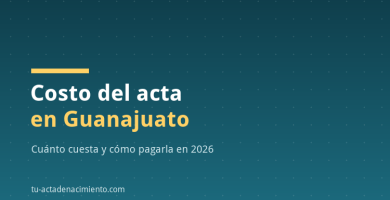 Costo del acta en Guanajuato