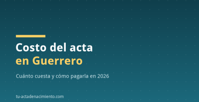 Costo del acta en Guerrero