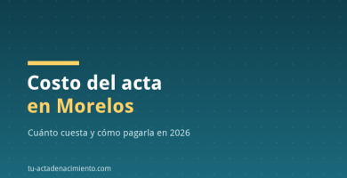 Costo del acta en Morelos