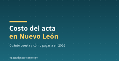 Costo del acta en Nuevo León