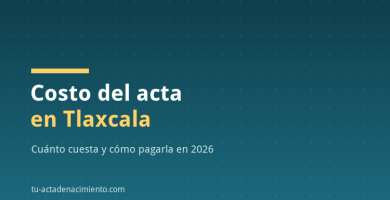 Costo del acta en Tlaxcala