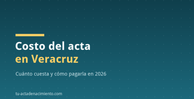 Costo del acta en Veracruz