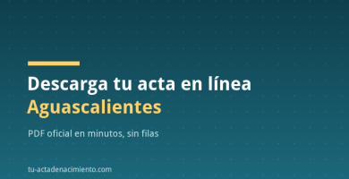Descarga tu acta en línea Aguascalientes