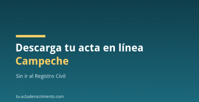 Descarga tu acta en línea Campeche