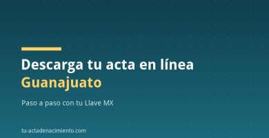 Descarga tu acta en línea Guanajuato