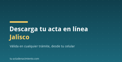 Descarga tu acta en línea Jalisco