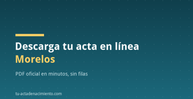 Descarga tu acta en línea Morelos