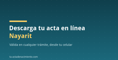 Descarga tu acta en línea Nayarit
