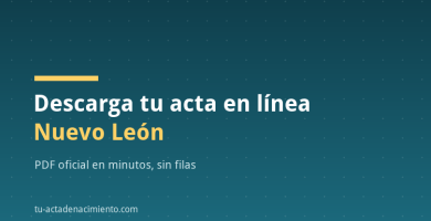 Descarga tu acta en línea Nuevo León