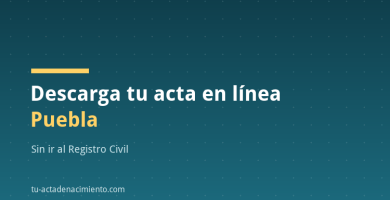 Descarga tu acta en línea Puebla