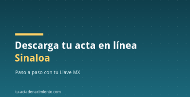 Descarga tu acta en línea Sinaloa