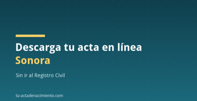 Descarga tu acta en línea Sonora