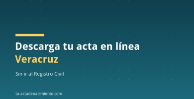 Descarga tu acta en línea Veracruz