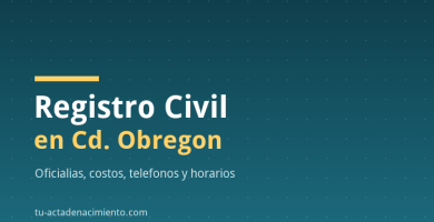 Registro Civil en Cd. Obregon