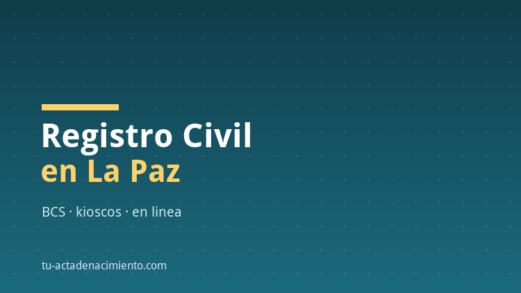 Registro Civil en La Paz