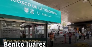 Kioscos para sacar actas de nacimiento en Benito Juárez