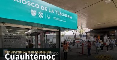 Kioscos para sacar actas de nacimiento en Cuauhtémoc